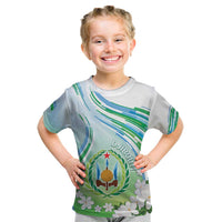 Personalised Djibouti Kid T Shirt Jabuuti Emblem With Jasmine