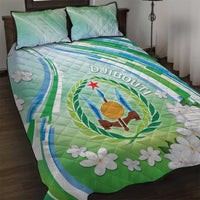 Djibouti Quilt Bed Set Jabuuti Emblem With Jasmine