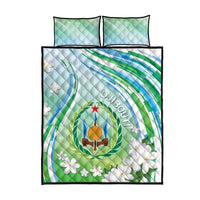 Djibouti Quilt Bed Set Jabuuti Emblem With Jasmine
