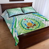 Djibouti Quilt Bed Set Jabuuti Emblem With Jasmine