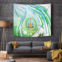 Djibouti Tapestry Jabuuti Emblem With Jasmine
