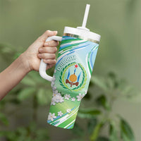 Personalised Djibouti Tumbler With Handle Jabuuti Emblem With Jasmine