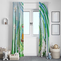 Djibouti Window Curtain Jabuuti Emblem With Jasmine