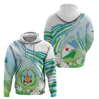 Personalised Djibouti Zip Hoodie Jabuuti Emblem With Jasmine