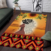 Dear Black Girl Area Rug African Black Women Pride