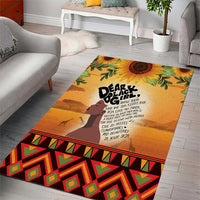 Dear Black Girl Area Rug African Black Women Pride