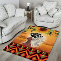 Dear Black Girl Area Rug African Black Women Pride