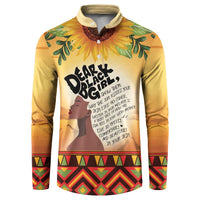 Dear Black Girl Button Sweatshirt African Black Women Pride