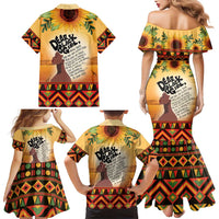 Dear Black Girl Family Matching Mermaid Dress and Hawaiian Shirt African Black Women Pride