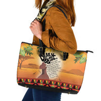 Dear Black Girl Leather Tote Bag African Black Women Pride