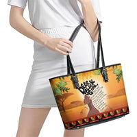 Dear Black Girl Leather Tote Bag African Black Women Pride