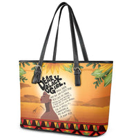 Dear Black Girl Leather Tote Bag African Black Women Pride