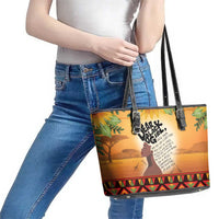 Dear Black Girl Leather Tote Bag African Black Women Pride