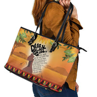 Dear Black Girl Leather Tote Bag African Black Women Pride