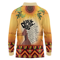 Dear Black Girl Long Sleeve Polo Shirt African Black Women Pride