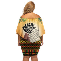 Dear Black Girl Off Shoulder Short Dress African Black Women Pride