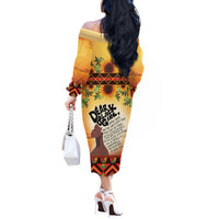 Dear Black Girl Off The Shoulder Long Sleeve Dress African Black Women Pride