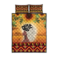 Dear Black Girl Quilt Bed Set African Black Women Pride