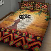 Dear Black Girl Quilt Bed Set African Black Women Pride