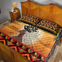 Dear Black Girl Quilt Bed Set African Black Women Pride