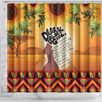 Dear Black Girl Shower Curtain African Black Women Pride