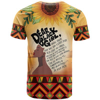 Dear Black Girl T Shirt African Black Women Pride