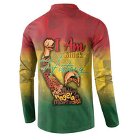 Black History Month Button Sweatshirt Africa I Am Black