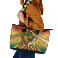 Black History Month Leather Tote Bag Africa I Am Black
