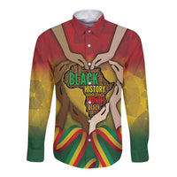 Black History Month Long Sleeve Button Shirt Africa I Am Black