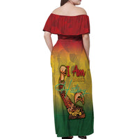 Black History Month Off Shoulder Maxi Dress Africa I Am Black