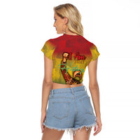 Black History Month Raglan Cropped T Shirt Africa I Am Black