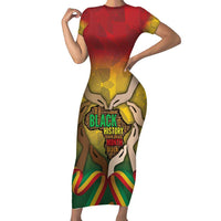 Black History Month Short Sleeve Bodycon Dress Africa I Am Black
