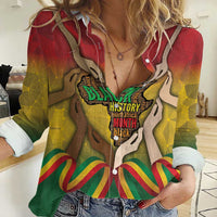 Black History Month Women Casual Shirt Africa I Am Black