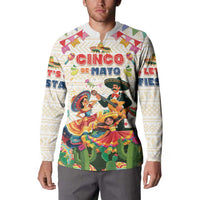 Mexico Cinco De Mayo Button Sweatshirt Dancing Mexican