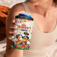Mexico Cinco De Mayo 4 in 1 Can Cooler Tumbler Dancing Mexican