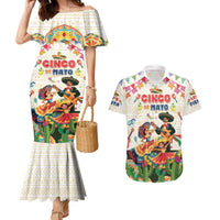 Mexico Cinco De Mayo Couples Matching Mermaid Dress and Hawaiian Shirt Dancing Mexican