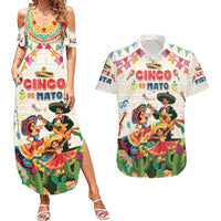 Mexico Cinco De Mayo Couples Matching Summer Maxi Dress and Hawaiian Shirt Dancing Mexican