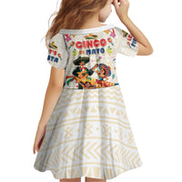 Mexico Cinco De Mayo Kid Short Sleeve Dress Dancing Mexican