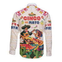 Mexico Cinco De Mayo Long Sleeve Button Shirt Dancing Mexican