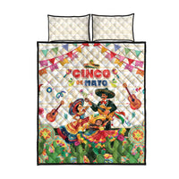 Mexico Cinco De Mayo Quilt Bed Set Dancing Mexican