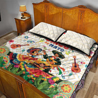 Mexico Cinco De Mayo Quilt Bed Set Dancing Mexican