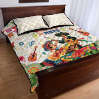 Mexico Cinco De Mayo Quilt Bed Set Dancing Mexican