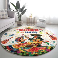 Mexico Cinco De Mayo Round Carpet Dancing Mexican