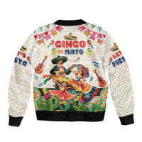 Mexico Cinco De Mayo Sleeve Zip Bomber Jacket Dancing Mexican