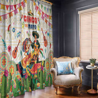 Mexico Cinco De Mayo Window Curtain Dancing Mexican