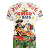 Mexico Cinco De Mayo Women V-Neck T-Shirt Dancing Mexican