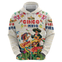 Mexico Cinco De Mayo Zip Hoodie Dancing Mexican
