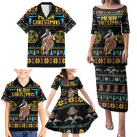 Cowboy Merry Christmas Family Matching Puletasi and Hawaiian Shirt DT04 - Wonder Print Shop