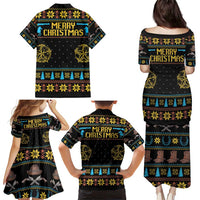 Cowboy Merry Christmas Family Matching Puletasi and Hawaiian Shirt DT04 - Wonder Print Shop