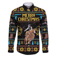 Cowboy Merry Christmas Family Matching Short Sleeve Bodycon Dress and Hawaiian Shirt DT04 - Wonder Print Shop